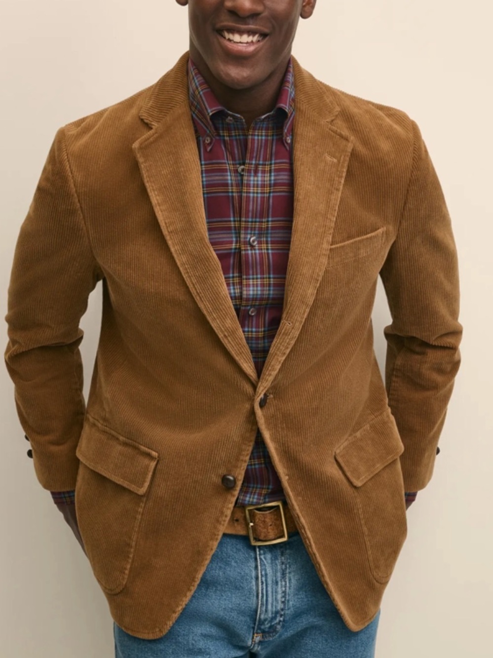 Brooks Brothers Sack Sport Coat in Wide-Wale Cotton Corduroy Size 46R